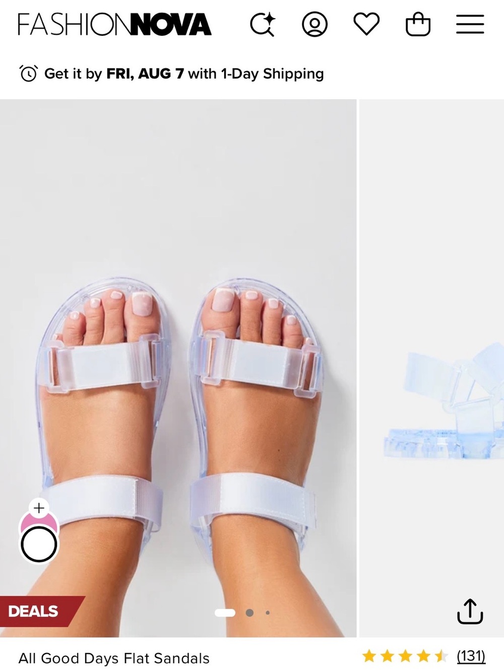 Fashion Nova Clear Jelly Flat Sandals - All Good Day Flat Sandals White Straps